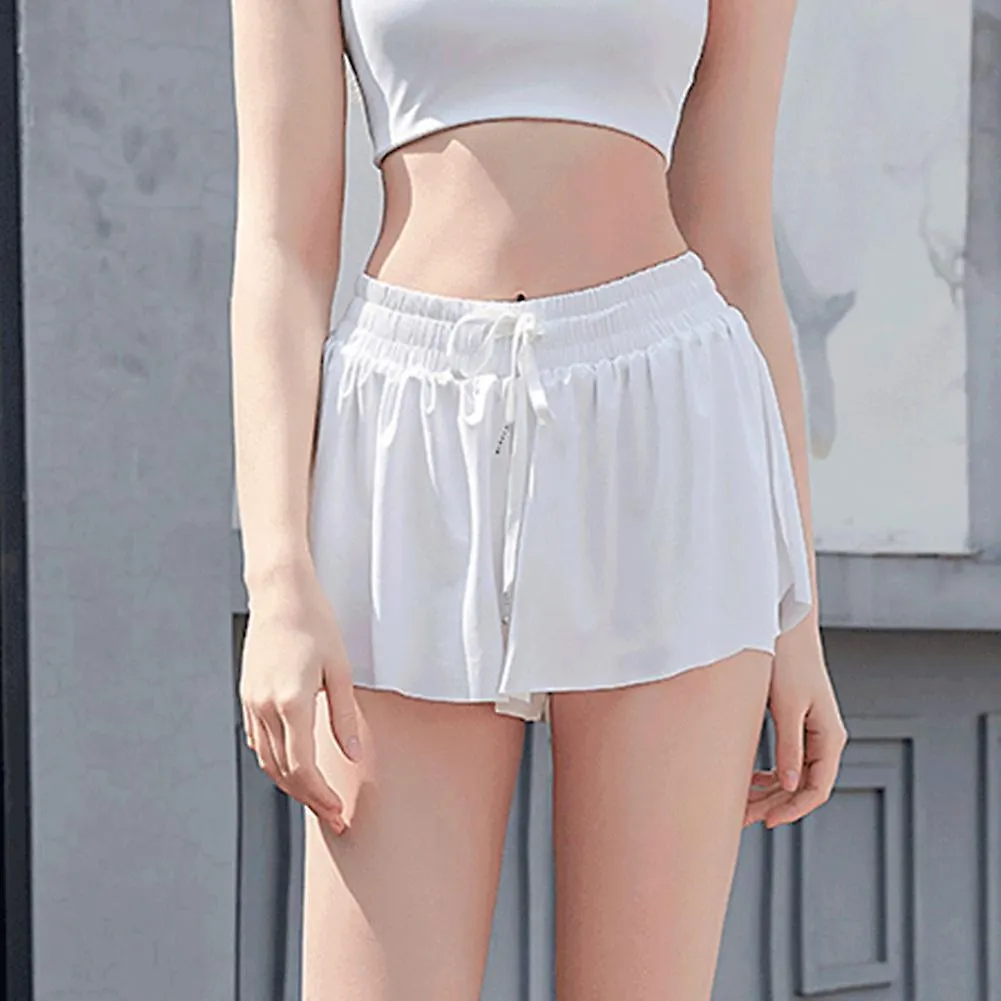 2 in 1 Fashion Running Shorts for Women Gym Yoga Athletic Lounge Sweat Skirt