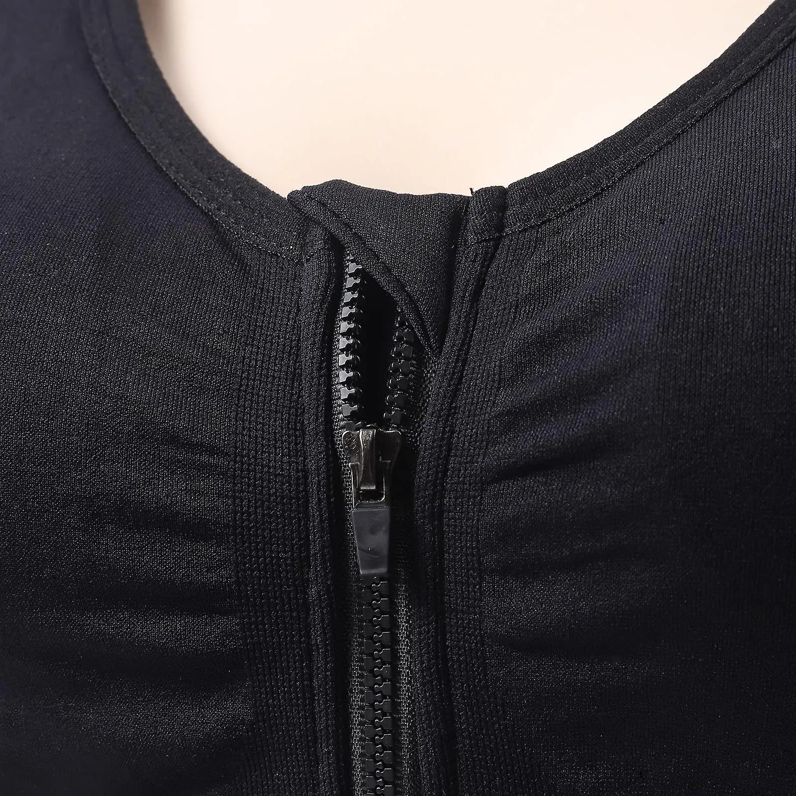 2 sujetadores deportivos con cremallera frontal y almohadillas extraíbles para mujer Camiseta de running Camiseta sin mangas de 
