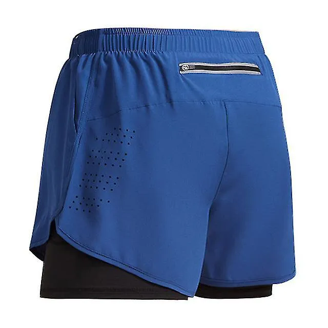 2023 Pantalones cortos deportivos Ropa deportiva para hombres Entrenamiento de dos pisos Pantalón corto Verano 2 en 1 playa Ropa