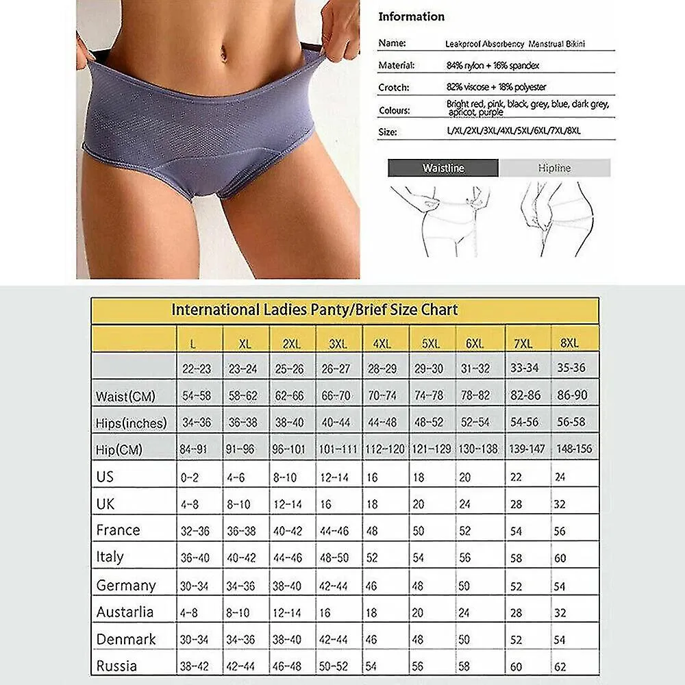 2023 Ropa interior a prueba de fugas para incontinencia de mujer, pantalones protectores a prueba de fugas