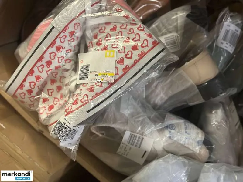 4 € por par en un conjunto de zapatos con variedad de modelos y tallas, zapatos de mujer, zapatos de hombre, palet de stock rest