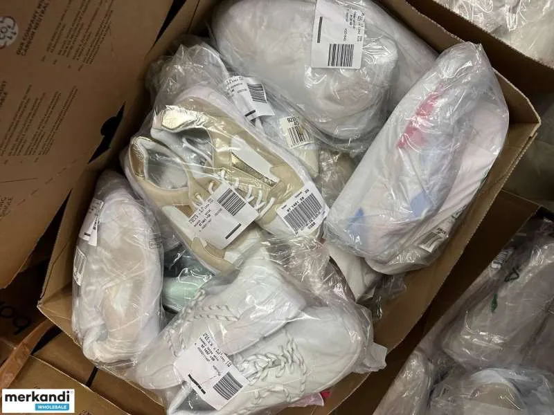 4 € por par en un conjunto de zapatos con variedad de modelos y tallas, zapatos de mujer, zapatos de hombre, palet de stock rest
