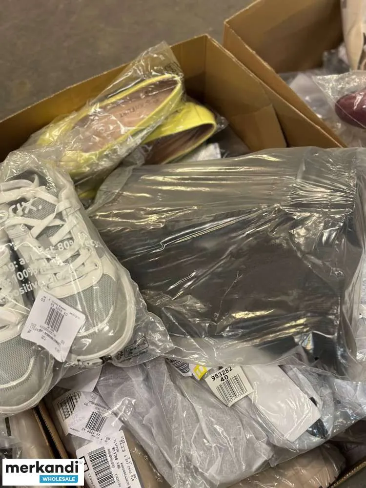 4 € por par en un conjunto de zapatos con variedad de modelos y tallas, zapatos de mujer, zapatos de hombre, palet de stock rest