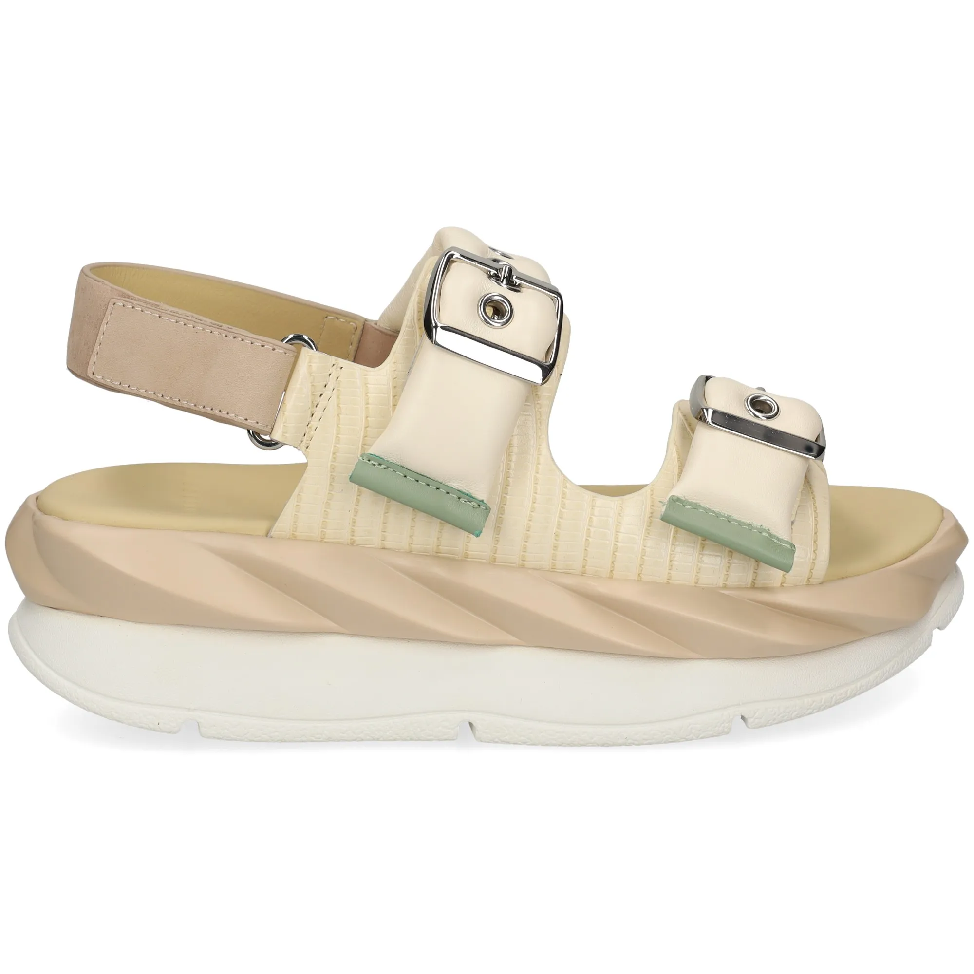 4CCCCEES Sandalias con plataforma de Mujer CREAM