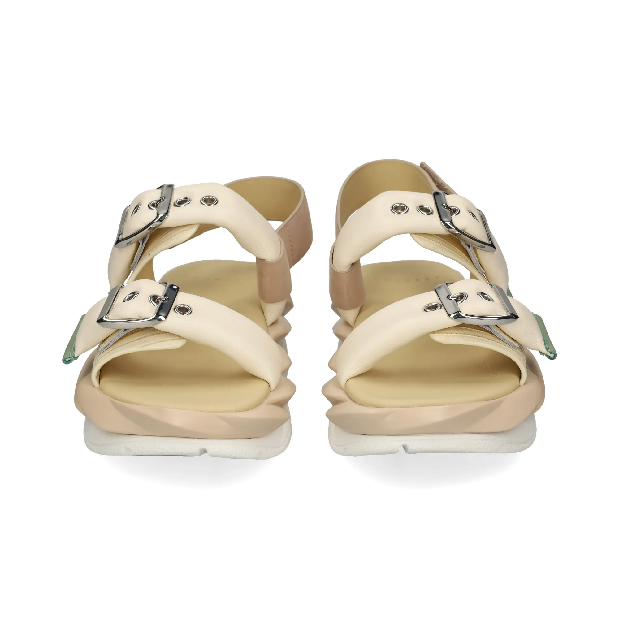 4CCCCEES Sandalias con plataforma de Mujer CREAM