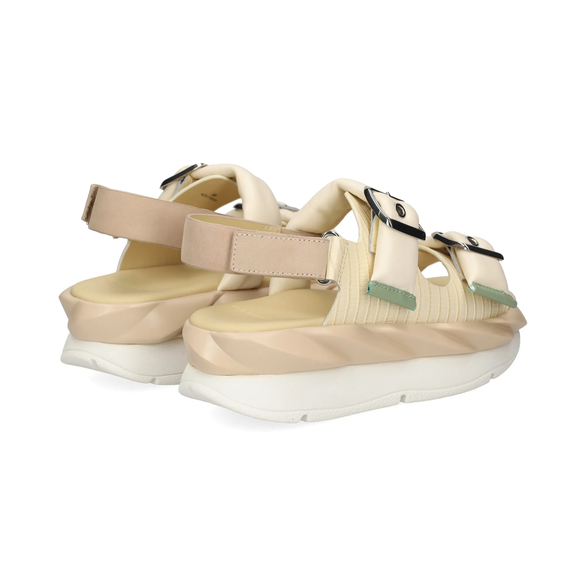 4CCCCEES Sandalias con plataforma de Mujer CREAM