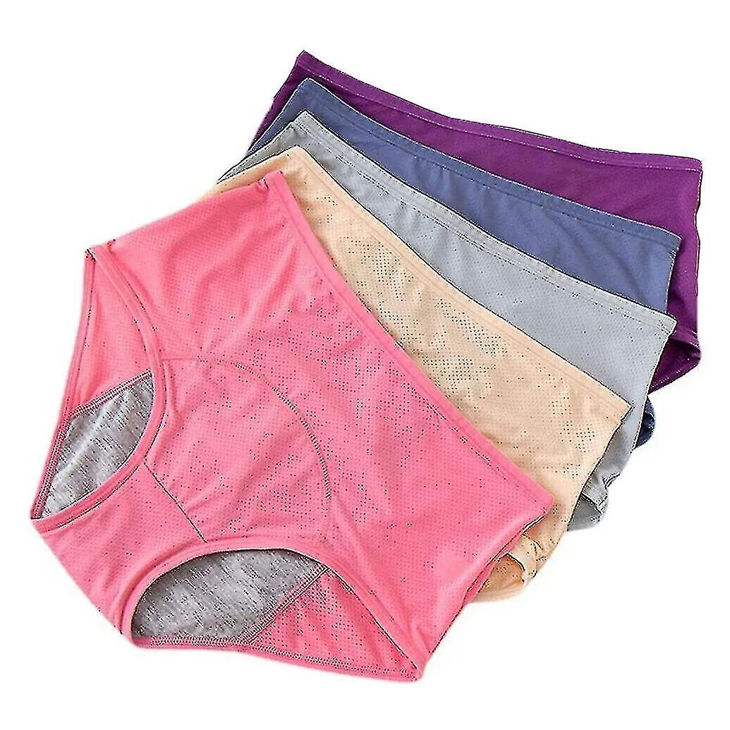 5pcs ropa interior a prueba de fugas para la incontinencia de las mujeres, pantalones protectores a prueba de fugas