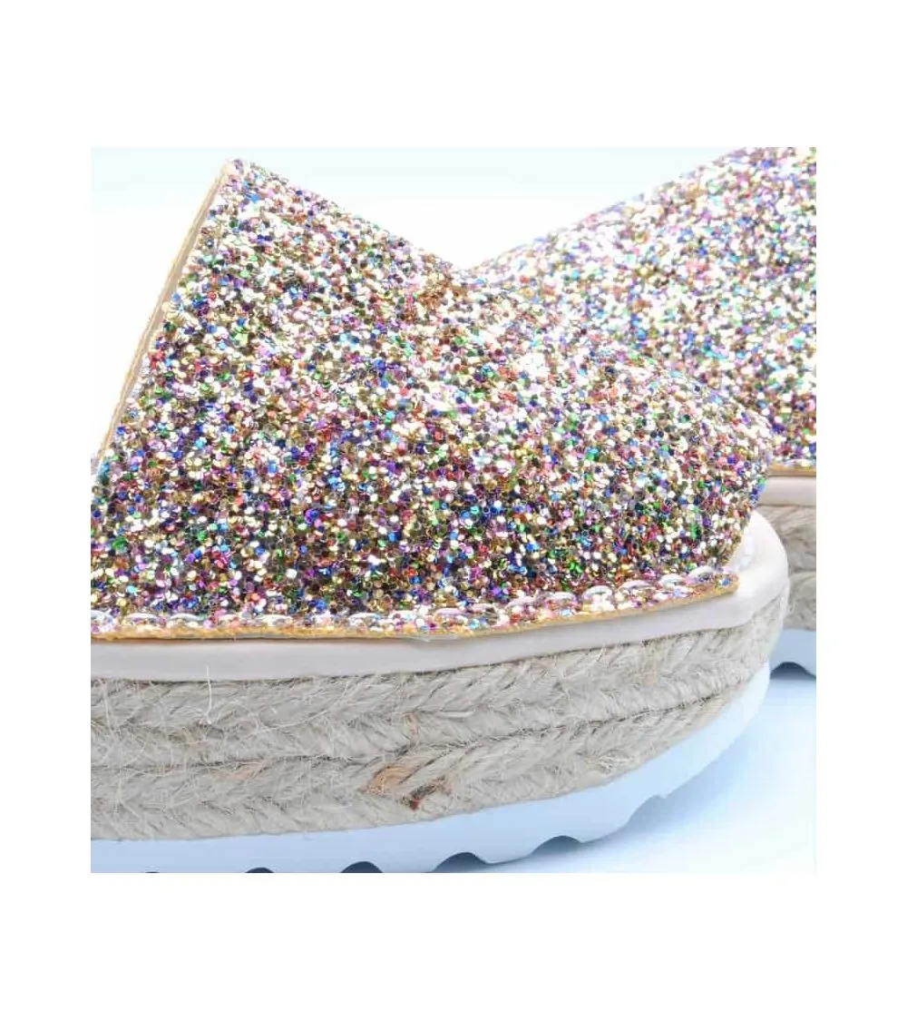 ABARCAS RIA NIÑA PLATAFORMA GLITTER MULTICOLOR