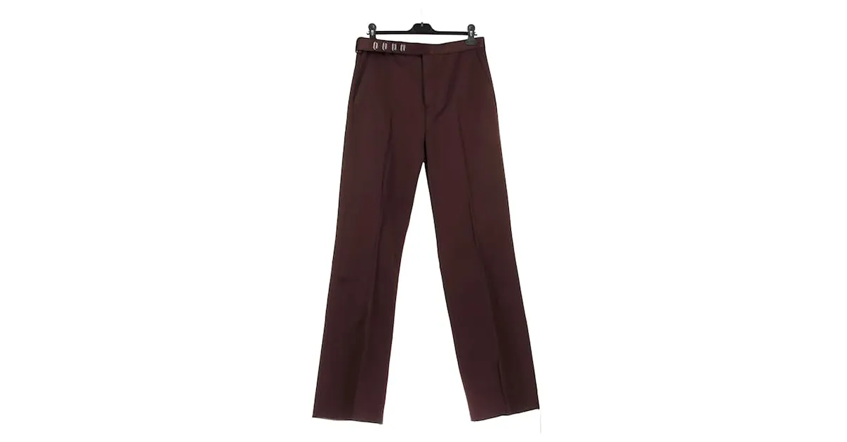 ACNE STUDIOS Pantalón T.FR 48 Algodón Castaño 