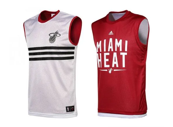 Adidas Camiseta Niño NBA Heat Summer Run Reversible (blanco/granate/negro)