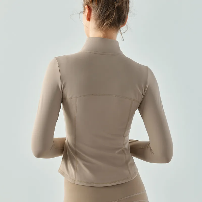 AL0LULU Con Logo Chaqueta deportiva gruesa y cálida Ropa de yoga Top de manga larga para correr y fitness