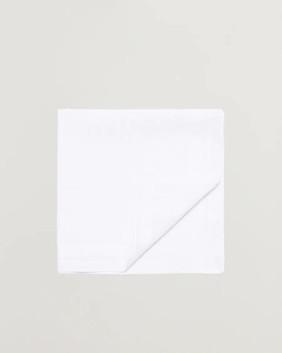 AMANDA CHRISTENSEN 3PACK COTTON POCKET SQUARE WHITE