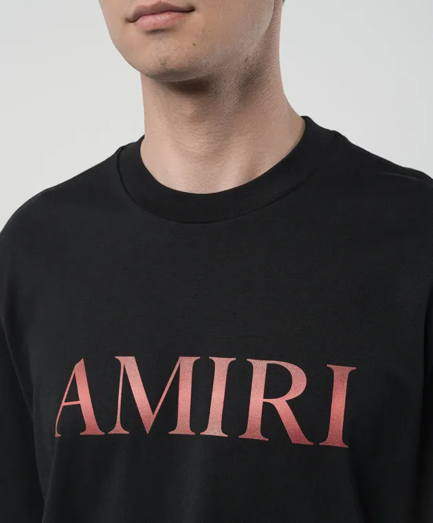 AMIRI BLACK CORE TSHIRT WITH GRADIENT LOGO PRINT