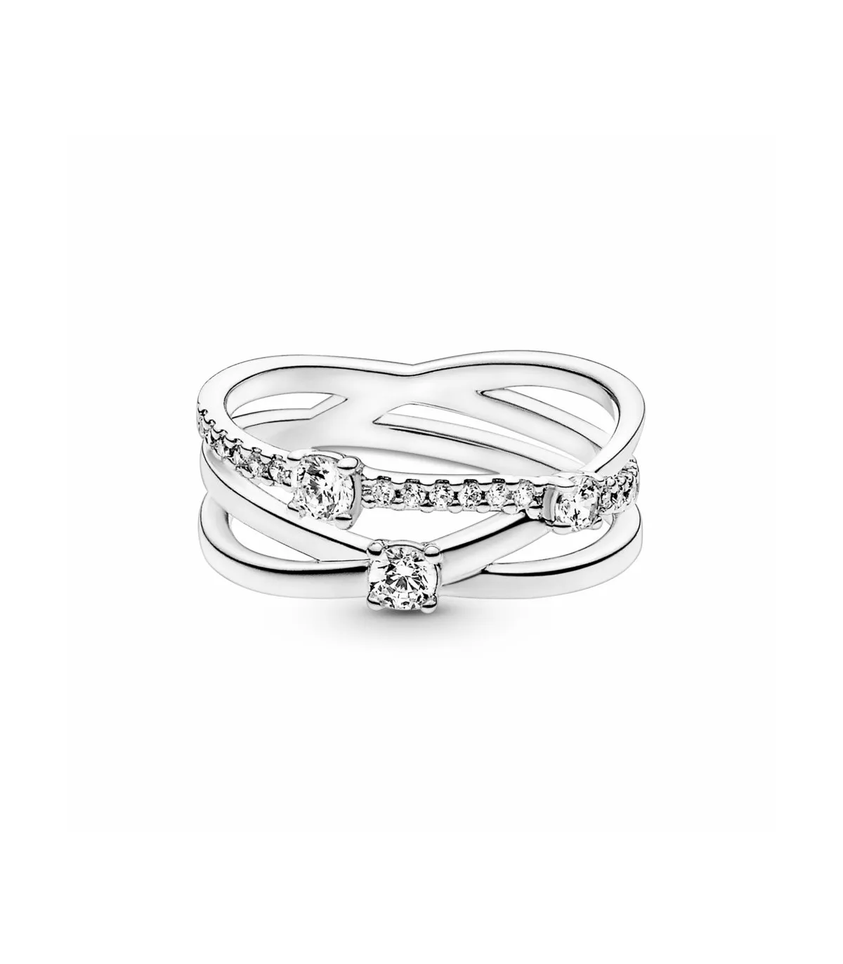 ANILLO PANDORA TRIPLE ALIANZA BRILLANTE  199400C01