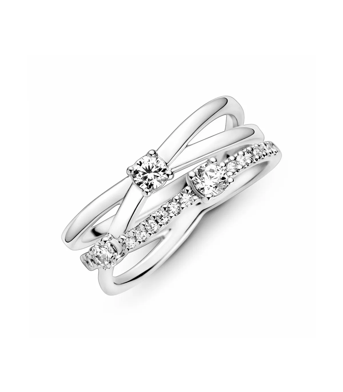 ANILLO PANDORA TRIPLE ALIANZA BRILLANTE  199400C01