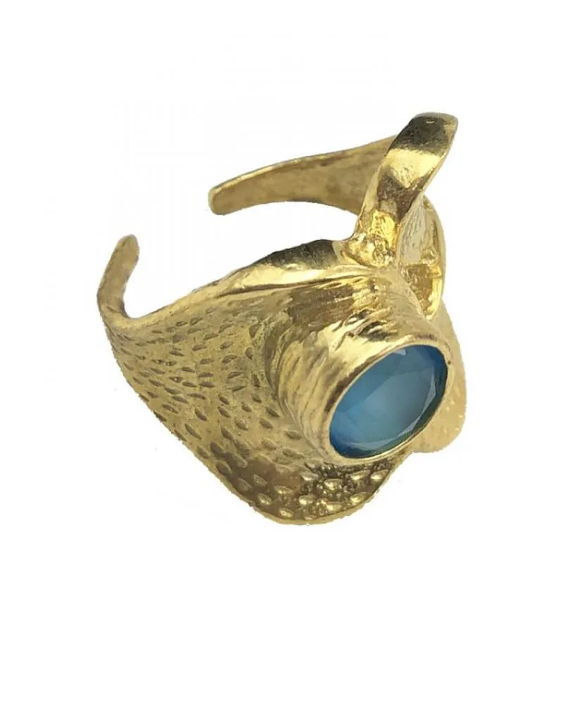 ANILLOS PARA BODAS DISEÑO DORADO CON DETALLE TURQUESA