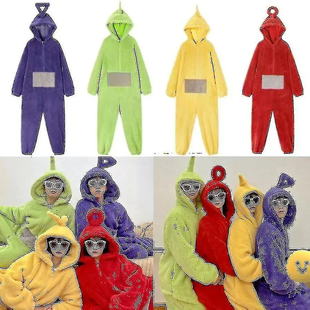 Anime Teletubbies Disfraz Pijama de Navidad Adulto Pijama Ropa de dormir Jumpsuit.v8