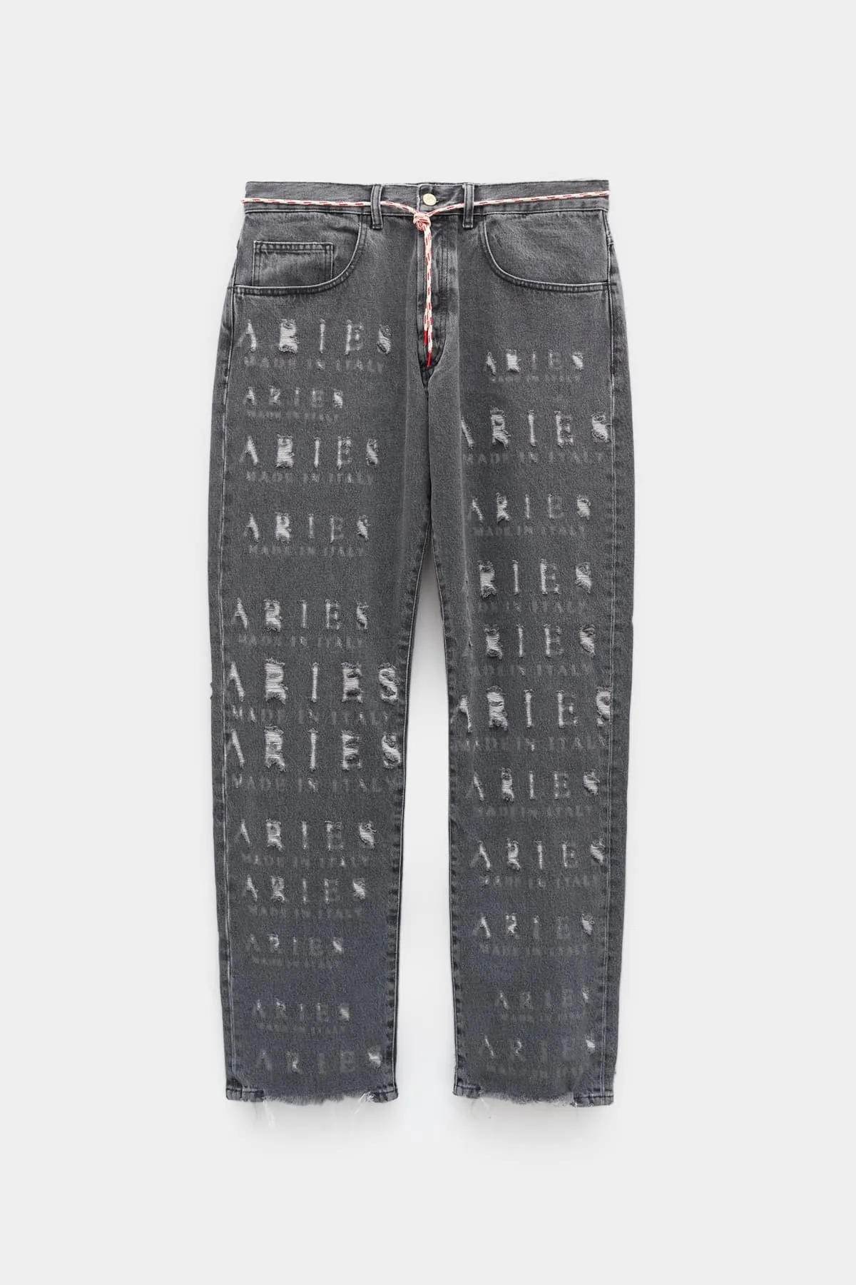 ARIES BLACK DESTROYED BATTEN JEANS