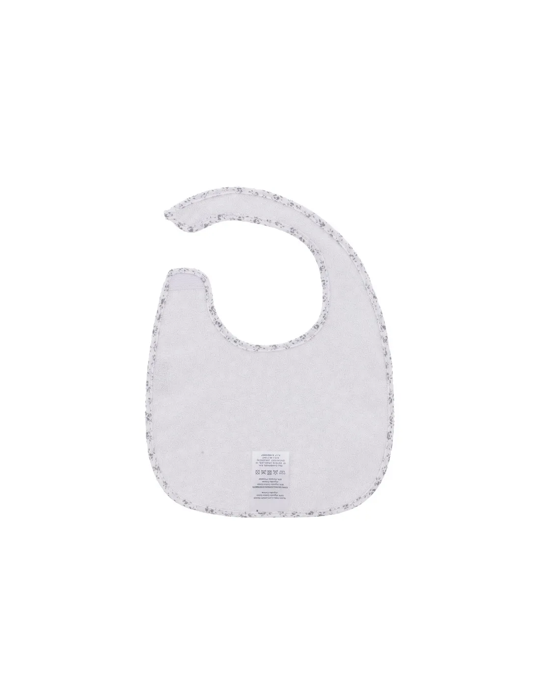 Babero cuadrado velcro Liberty gris de Cambrass