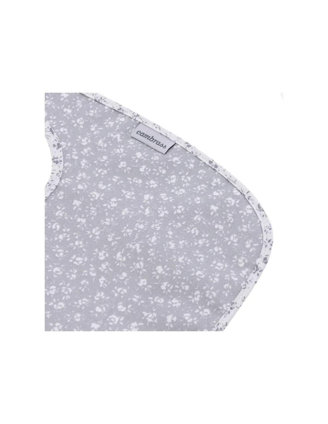 Babero cuadrado velcro Liberty gris de Cambrass