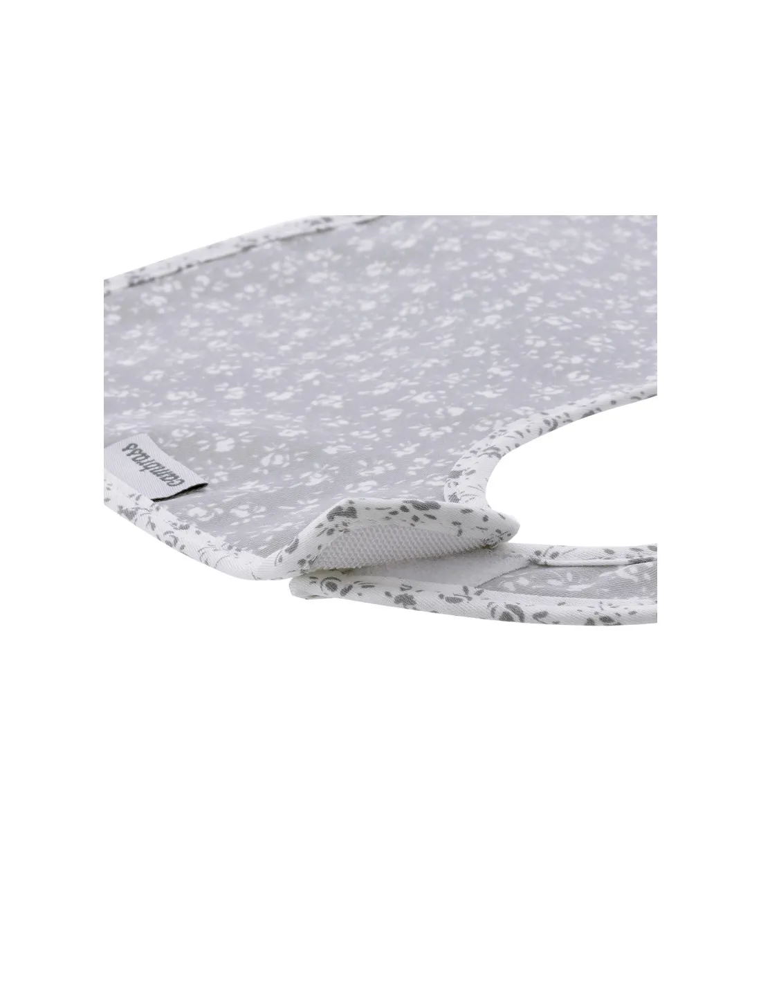 Babero cuadrado velcro Liberty gris de Cambrass