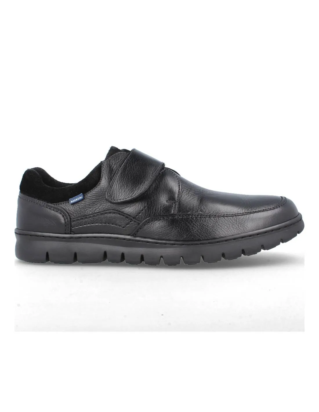 BAERCHI  ZAPATO HOMBRE FLEXIBLE VELCRO NEGRO