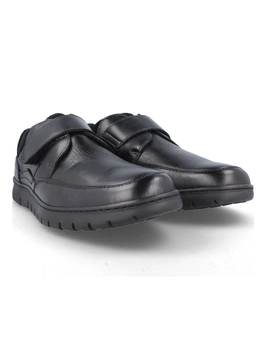 BAERCHI  ZAPATO HOMBRE FLEXIBLE VELCRO NEGRO