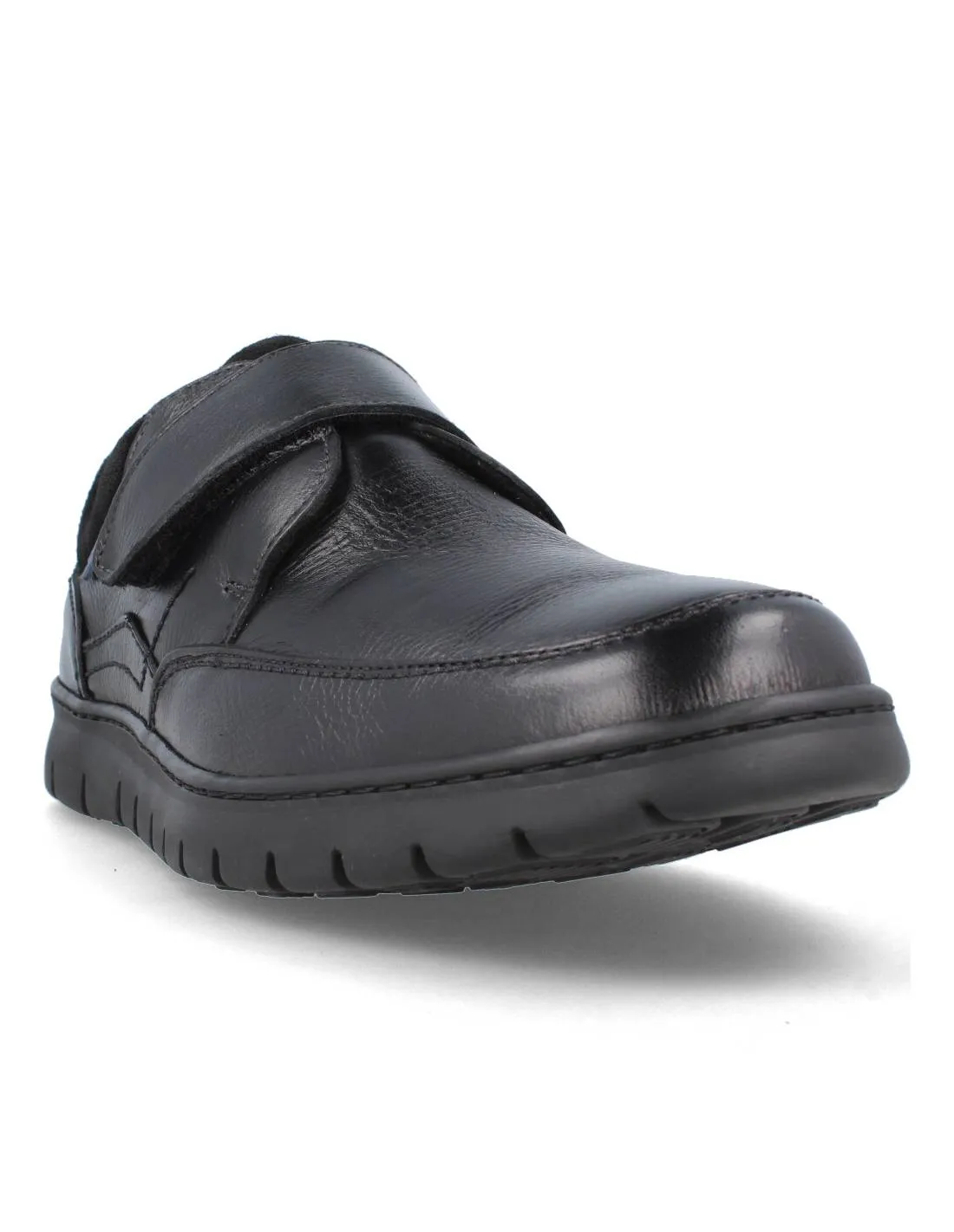 BAERCHI  ZAPATO HOMBRE FLEXIBLE VELCRO NEGRO