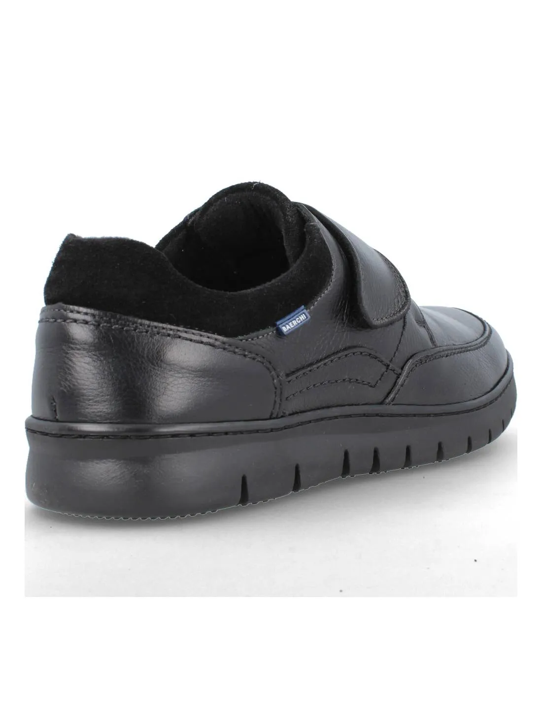 BAERCHI  ZAPATO HOMBRE FLEXIBLE VELCRO NEGRO