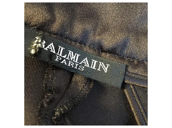 BALMAIN Pantalón T.fr 36 SINTÉTICO Negro 