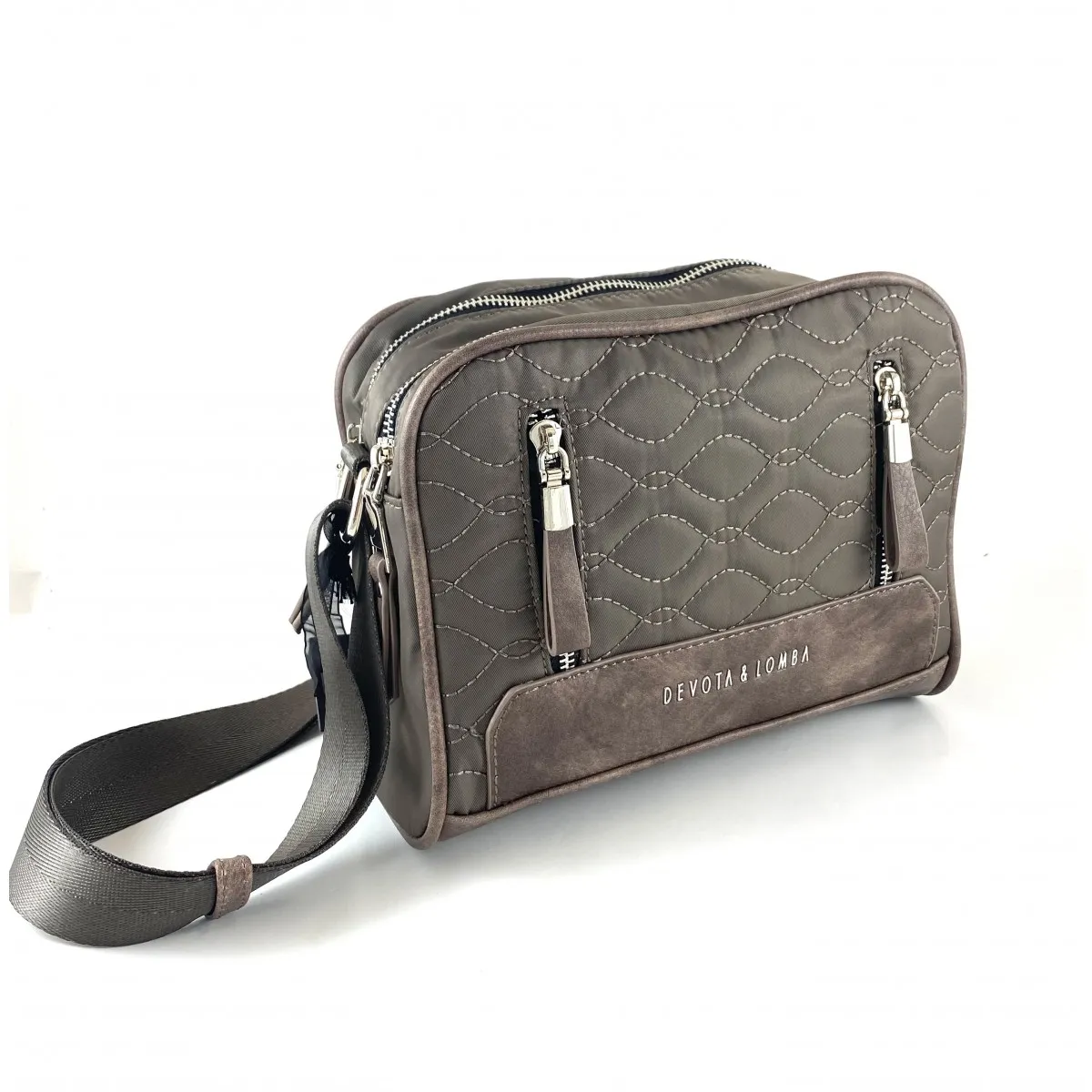 Bandolera tejido para mujer Devota&Lomba, marino taupe y b