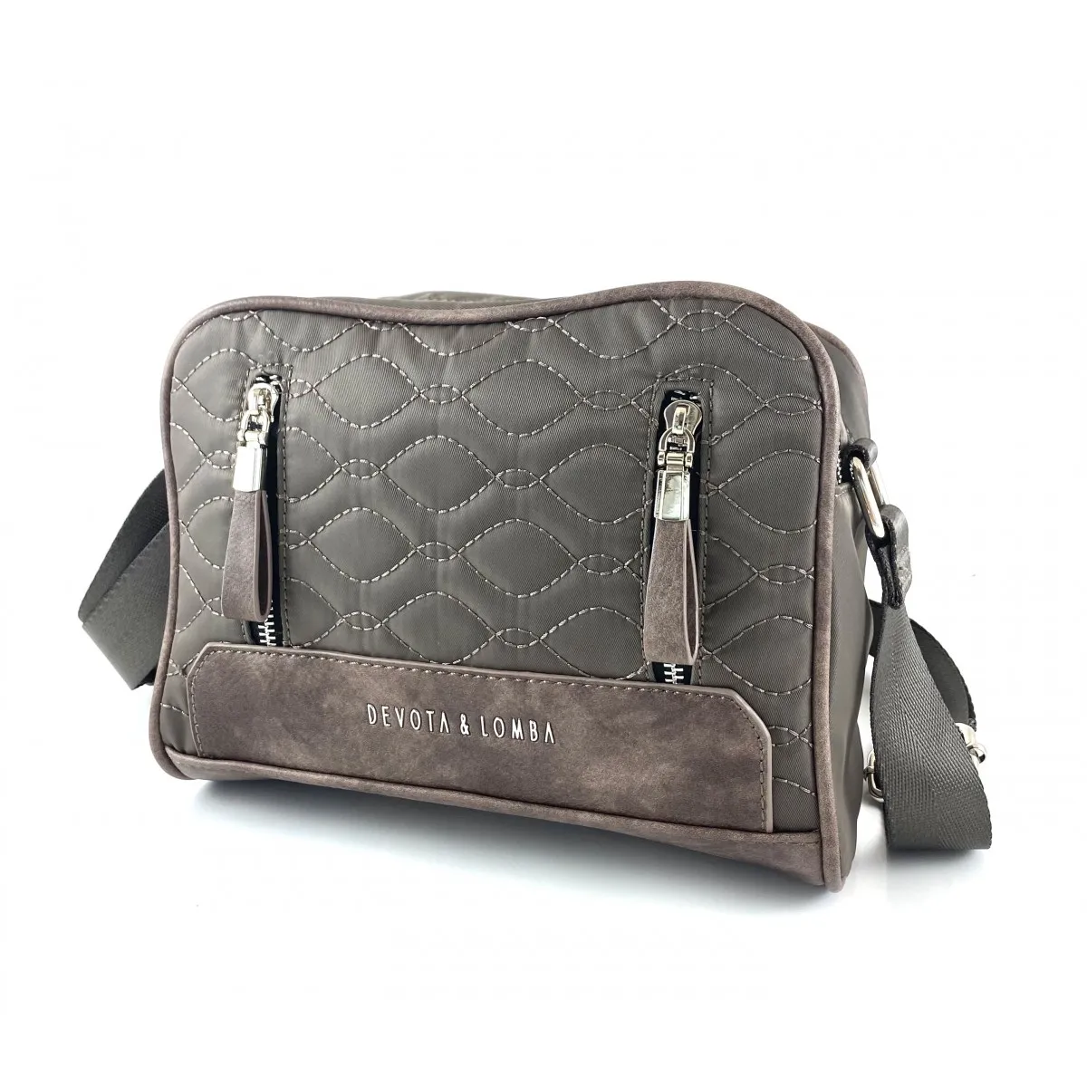 Bandolera tejido para mujer Devota&Lomba, marino taupe y b
