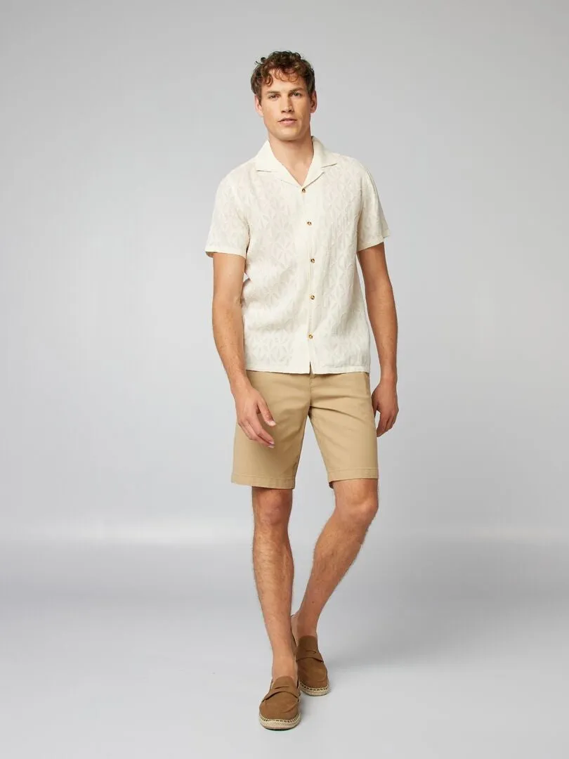 BERMUDAS TIPO CHINO DE SARGA  BEIGE