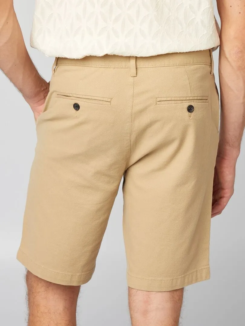 BERMUDAS TIPO CHINO DE SARGA  BEIGE