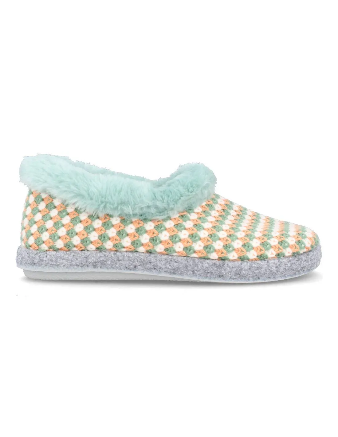 BIORELAX  ZAPATILLA CASA CERRADA MUJER CROCHET AGUAMAR