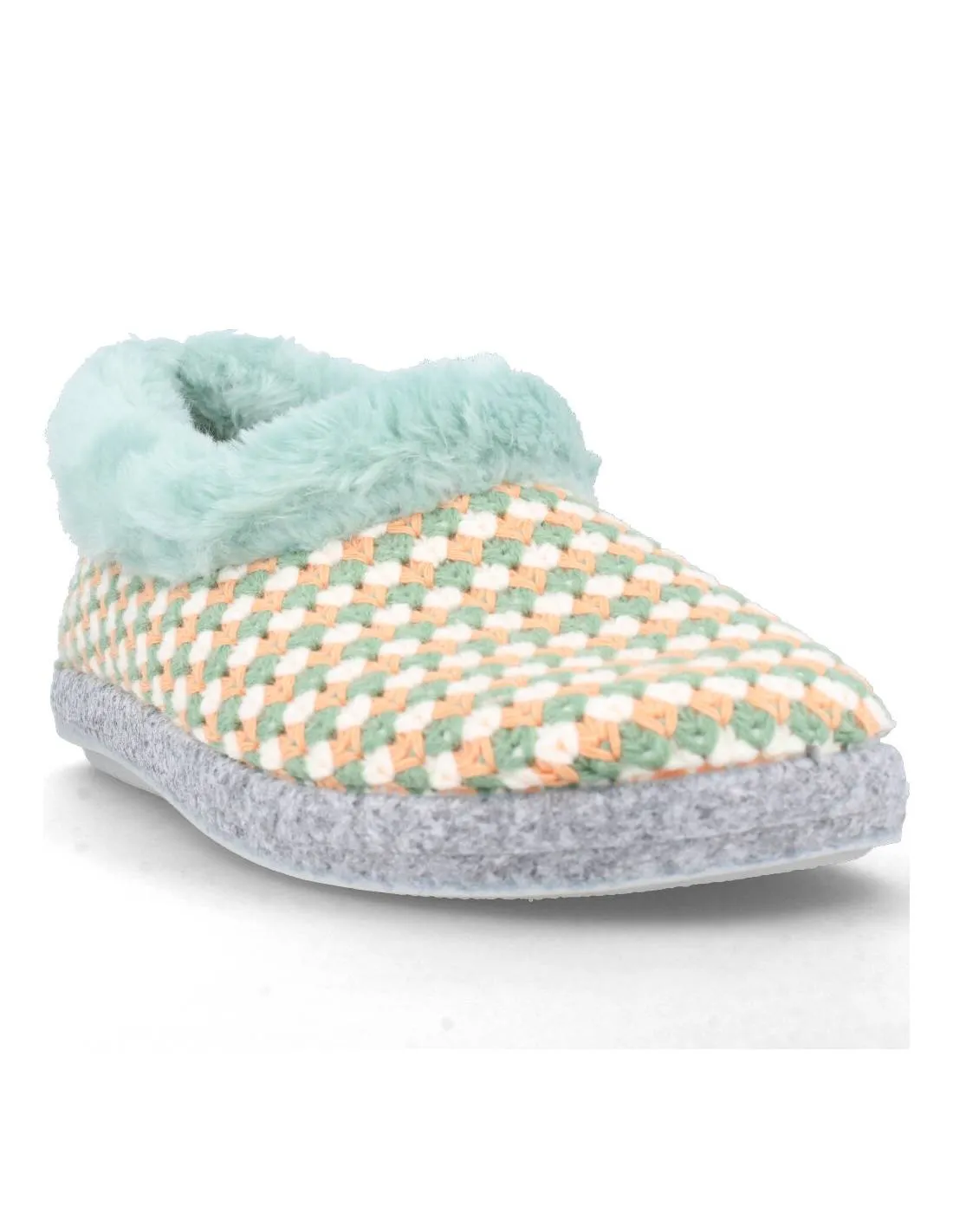 BIORELAX  ZAPATILLA CASA CERRADA MUJER CROCHET AGUAMAR