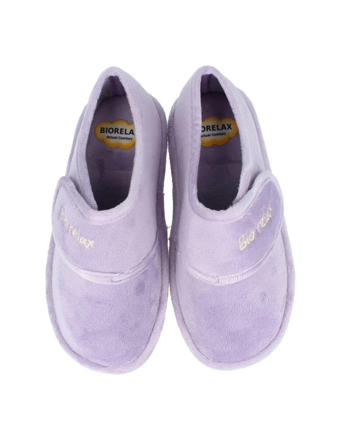 BIORELAX  ZAPATILLA CASA CERRADA VELCRO SUAPEL LILA