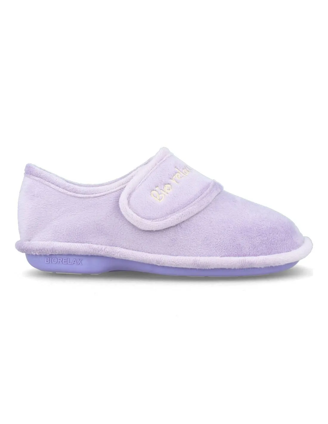 BIORELAX  ZAPATILLA CASA CERRADA VELCRO SUAPEL LILA