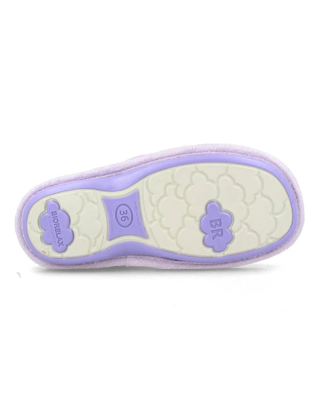 BIORELAX  ZAPATILLA CASA CERRADA VELCRO SUAPEL LILA