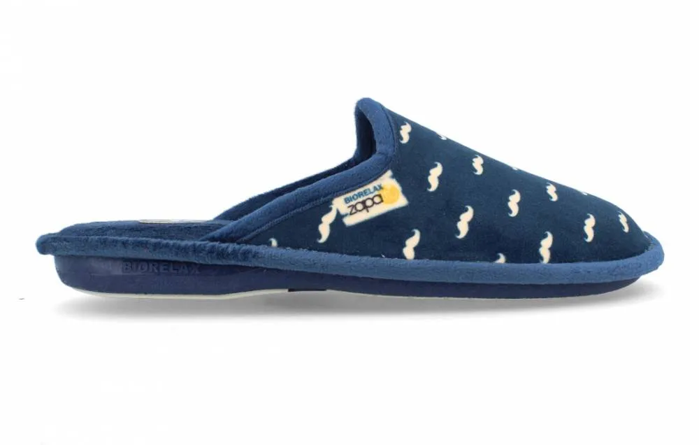 BIORELAX  ZAPATILLA DE CASA ESTAMPADO MOSTACHO