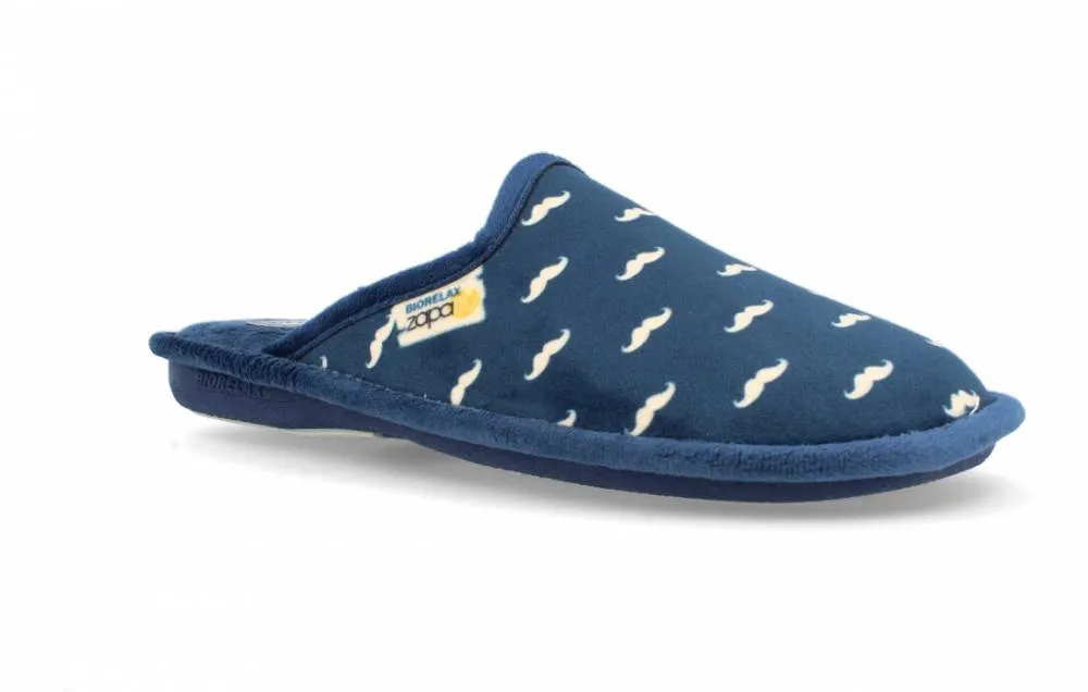 BIORELAX  ZAPATILLA DE CASA ESTAMPADO MOSTACHO