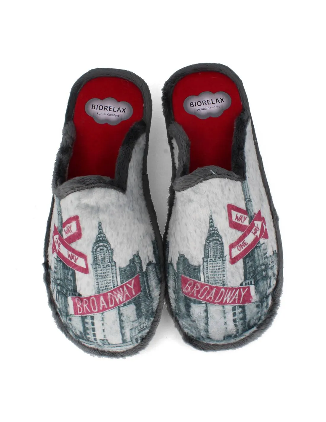 BIORELAX  ZAPATILLAS CASA RASCACIELOS GRIS