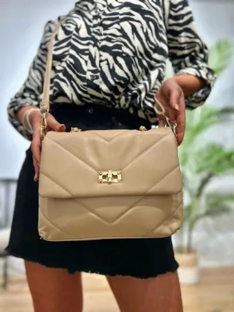 Bolso Acolchado TOUCHE Taupe