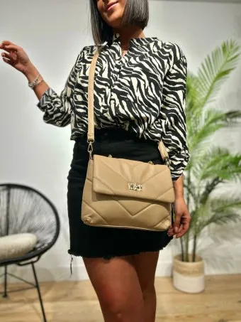 Bolso Acolchado TOUCHE Taupe