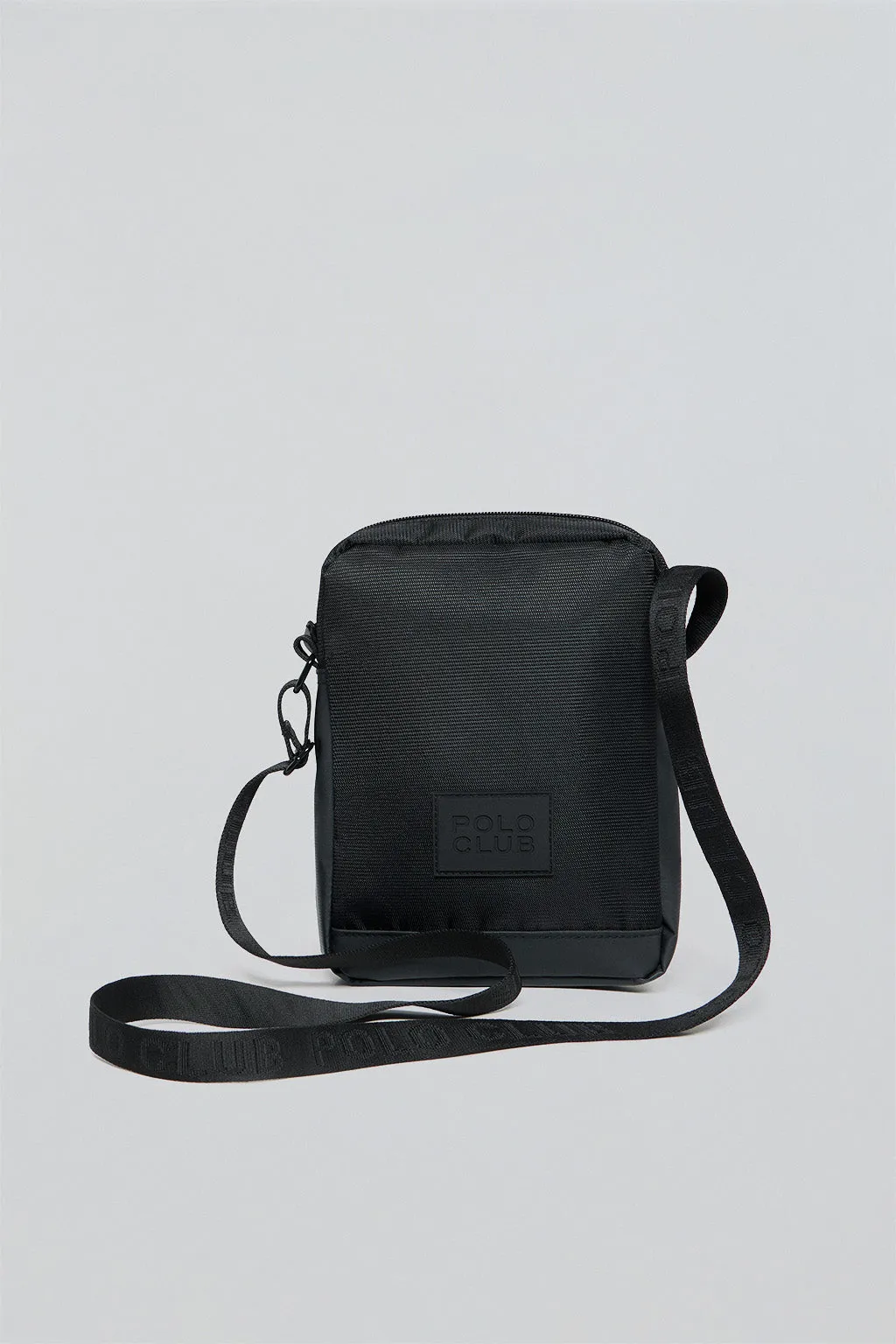 Bolso bandolera negra Riverdale con parche engomado Polo Club