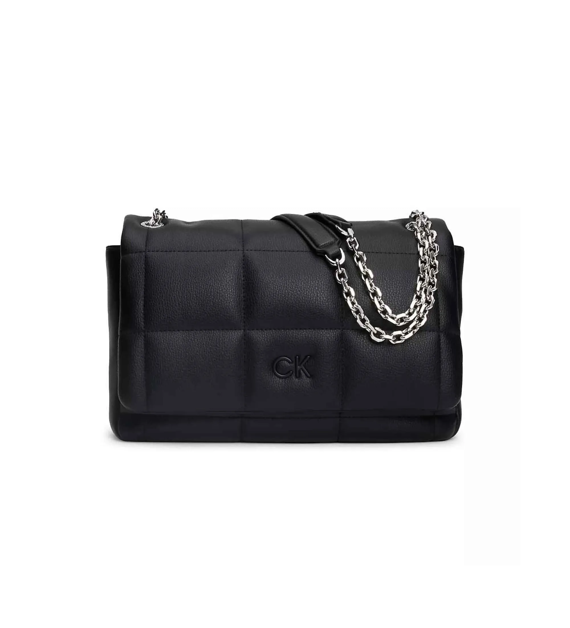 Bolso de hombro convertible acolchado negro