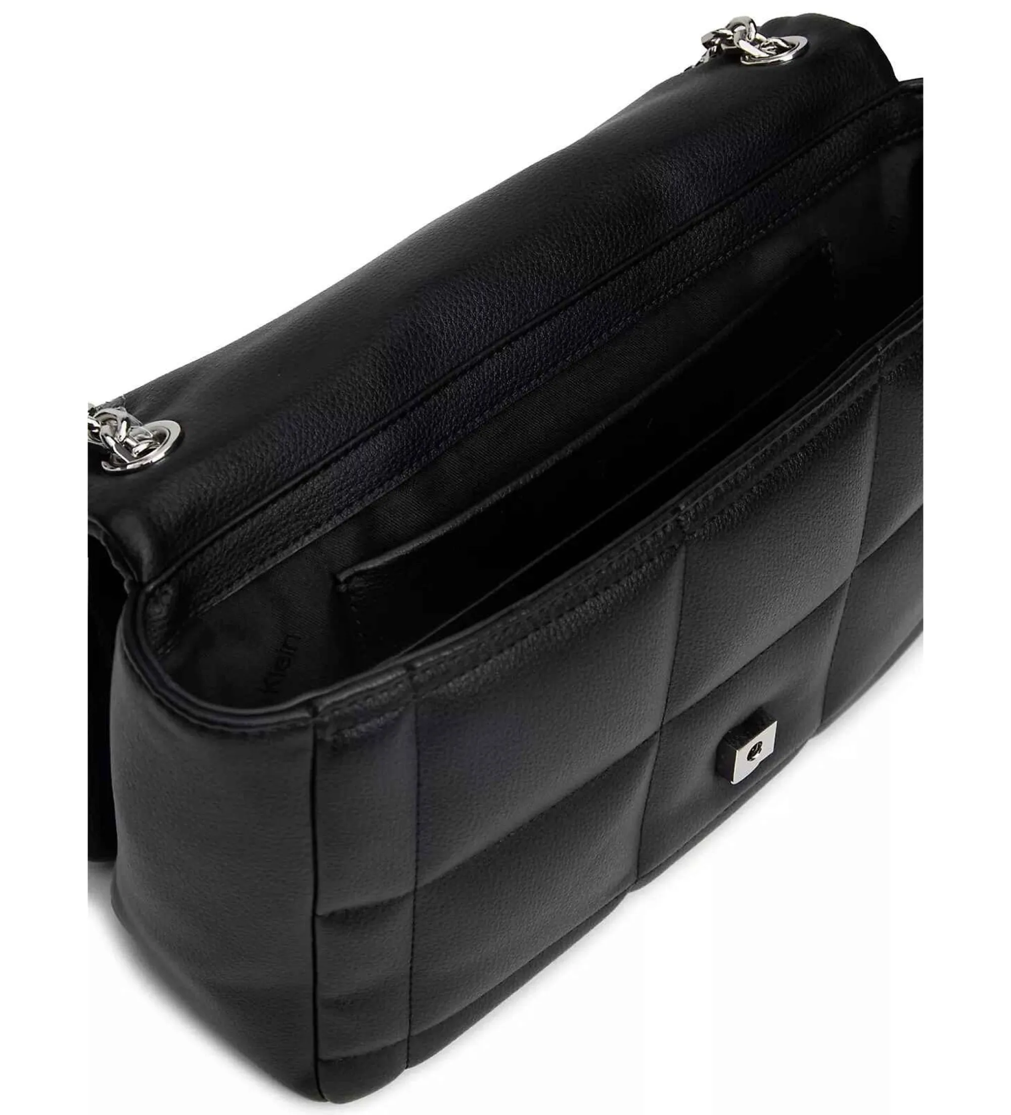 Bolso de hombro convertible acolchado negro