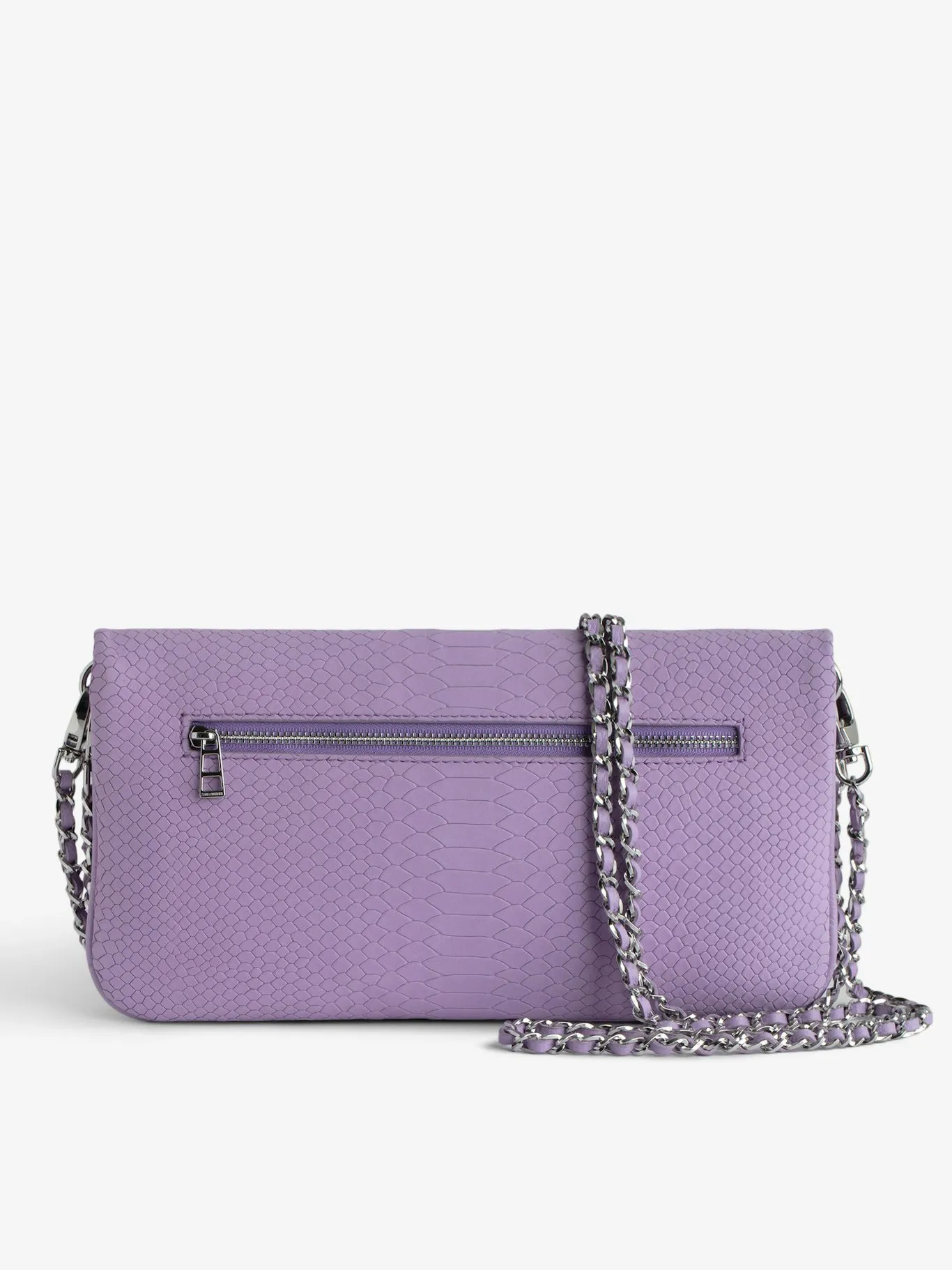 Bolso Zadig&Voltaire Rock Soft Savage efecto piton lila