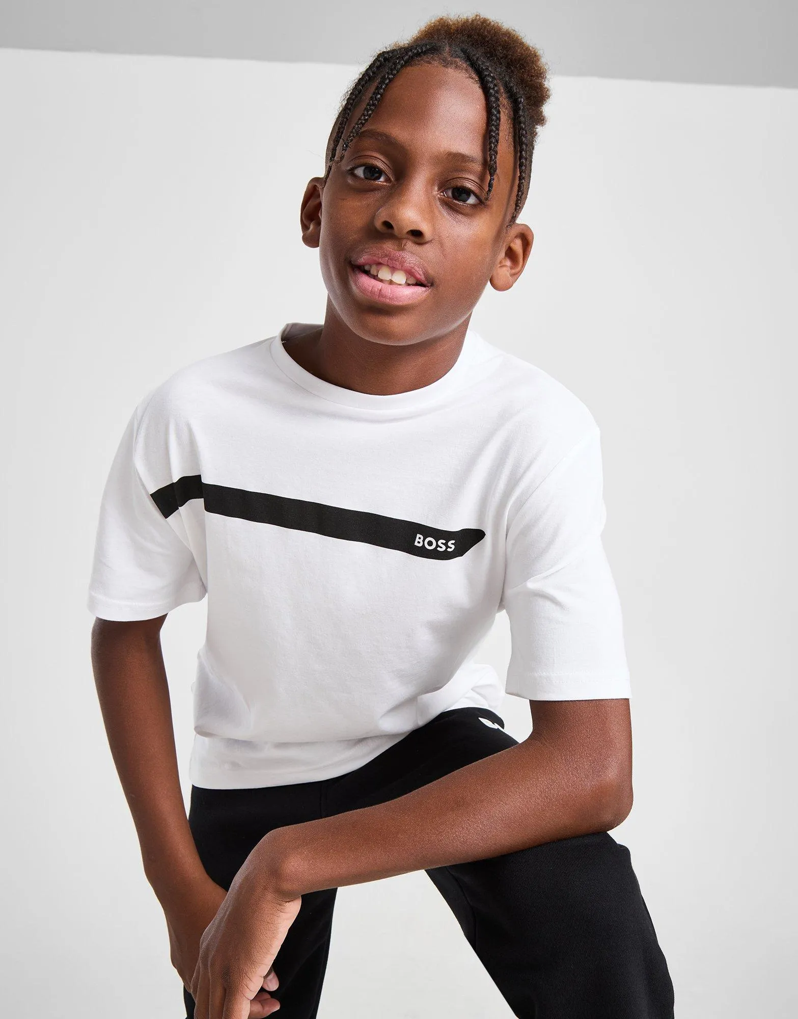 BOSS Camiseta Core Stripe júnior
