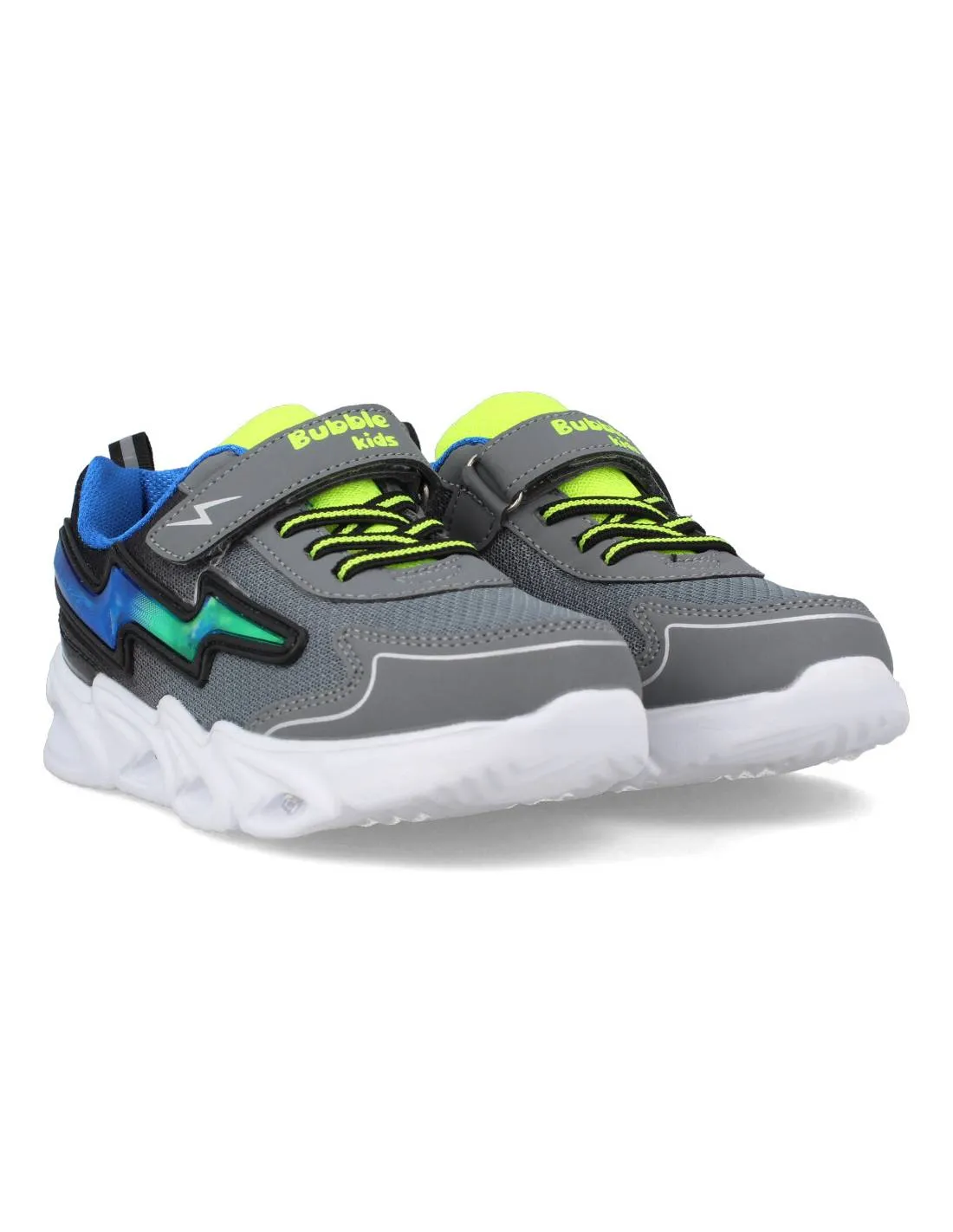 BUBBLE KIDS  DEPORTIVA GRIS CON LUCES